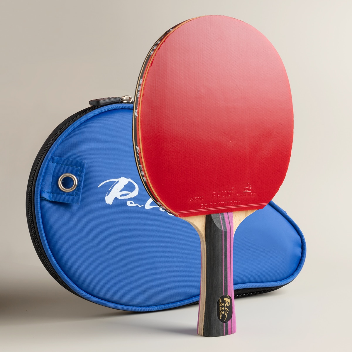 Table Tennis Kit Bag - オリジナルパリオ 3 スターカーボン卓球ラケット CJ8000 ゴムループ攻撃的スピン攻撃ピンポンバットとバッグ