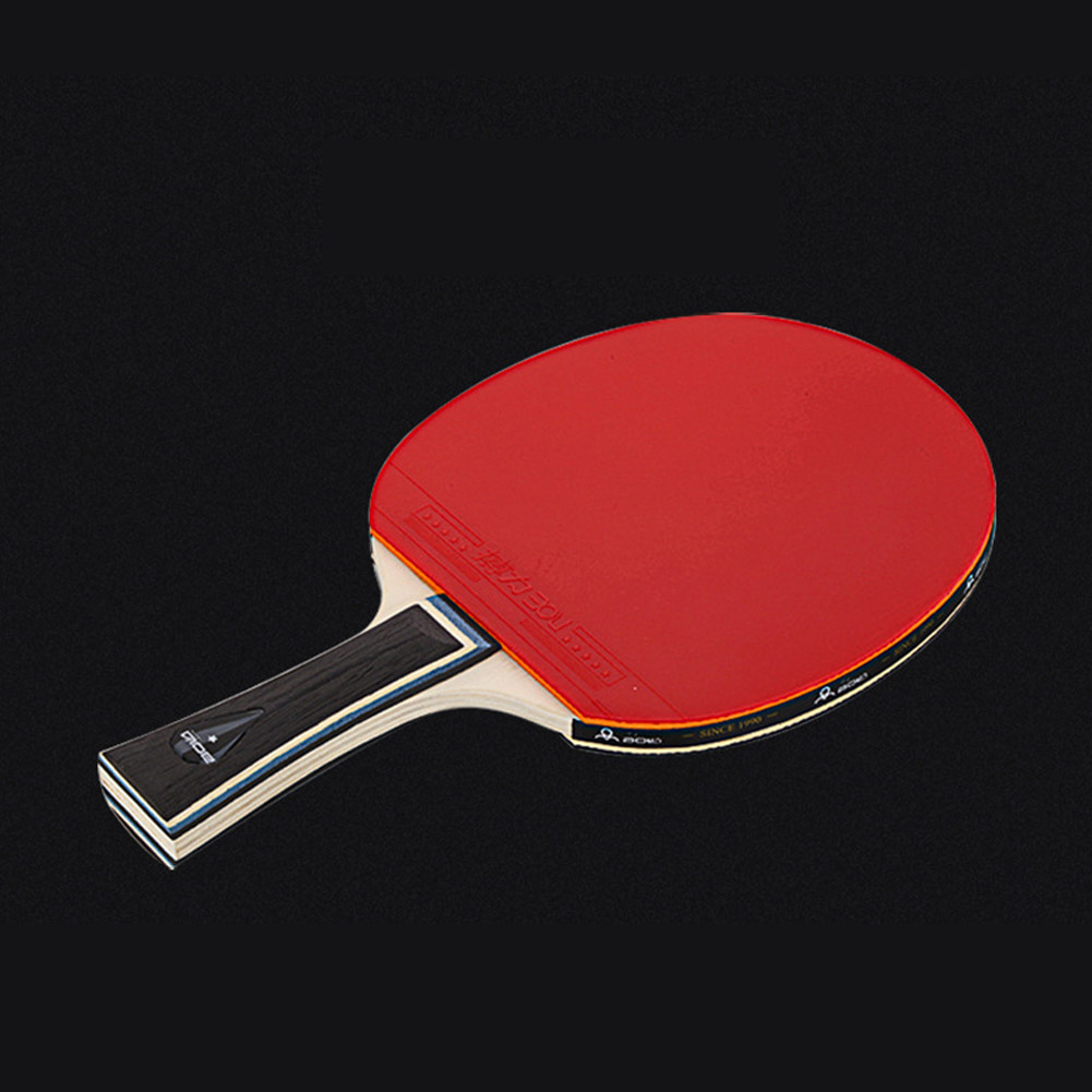Table Tennis Kit Bag - 1pc 強力なスピン卓球ラケットバッグ付き 1 スター 7 層木材ピンポンバットパドルロングハンドル水平グリップオールラウンドタイプ