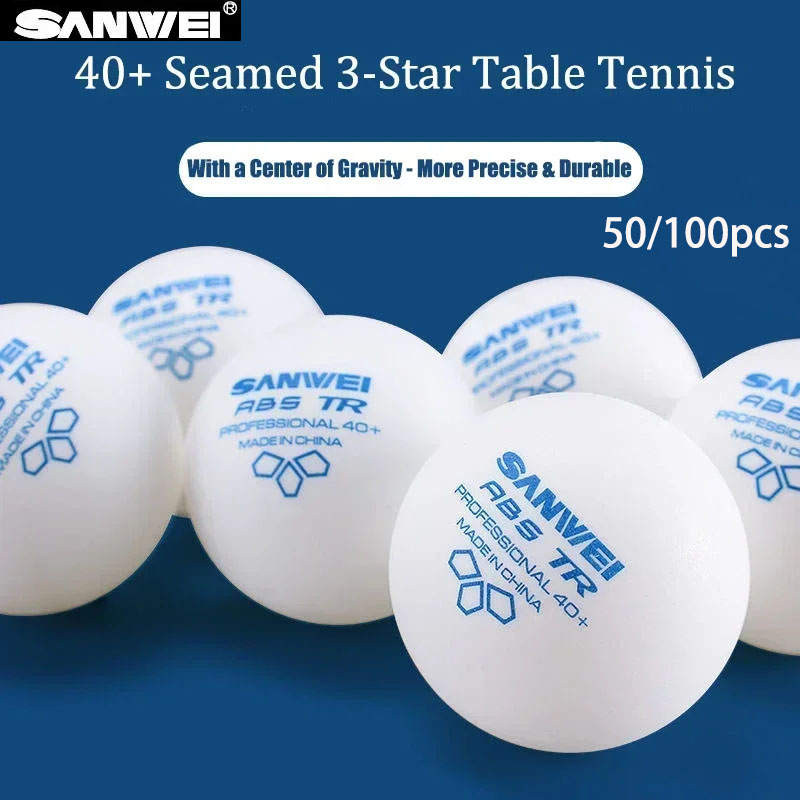 Table Tennis Video Game - SANWEI TR 3 スターテーブルテニスボール ABS 新素材縫い目付き