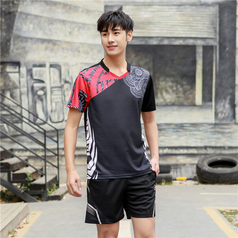 男性と女性のためのバドミントンのTシャツ,半袖のバドミントン - Table Tennis Uniform のレビューと価格