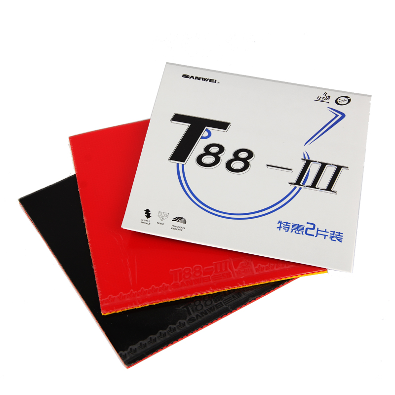 1 赤 1 黒オリジナル SANWEI T88-3 卓球ラバ - Table Tennis Spin のレビューと価格