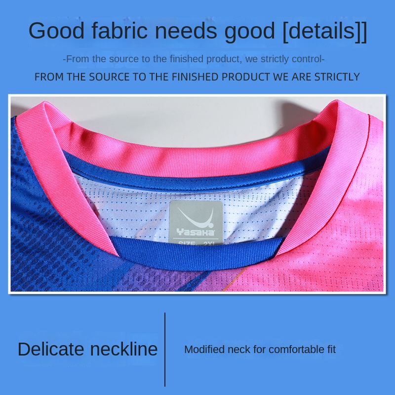 Yasaka-卓球競技ユニフォーム、半袖Tシャツ、速乾性、ラ - Table Tennis Uniform のレビューと価格