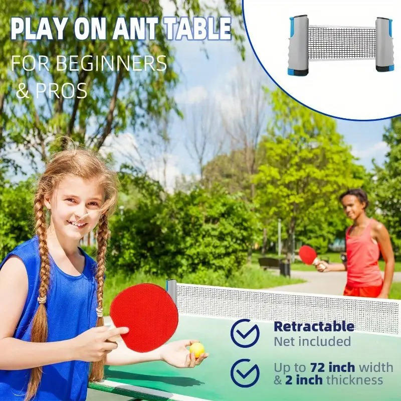 ポータブル卓球ネット 任意の卓球台に使用できる拡張可能な卓球 - Table Tennis Online のレビューと価格