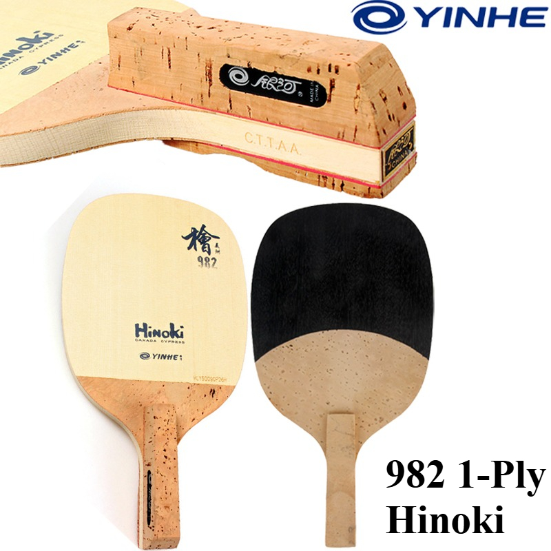 YINHE 982 1プライソリッドヒノキ卓球ブレード 日本 - Table Tennis Blades のレビューと価格