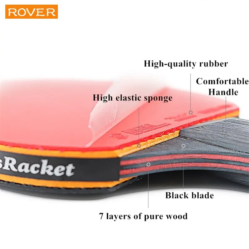 卓球ラケットセット,5つ星,6つ星,2ピース,プロのゴム製ピ - Table Tennis Forehand Rubber のレビューと価格