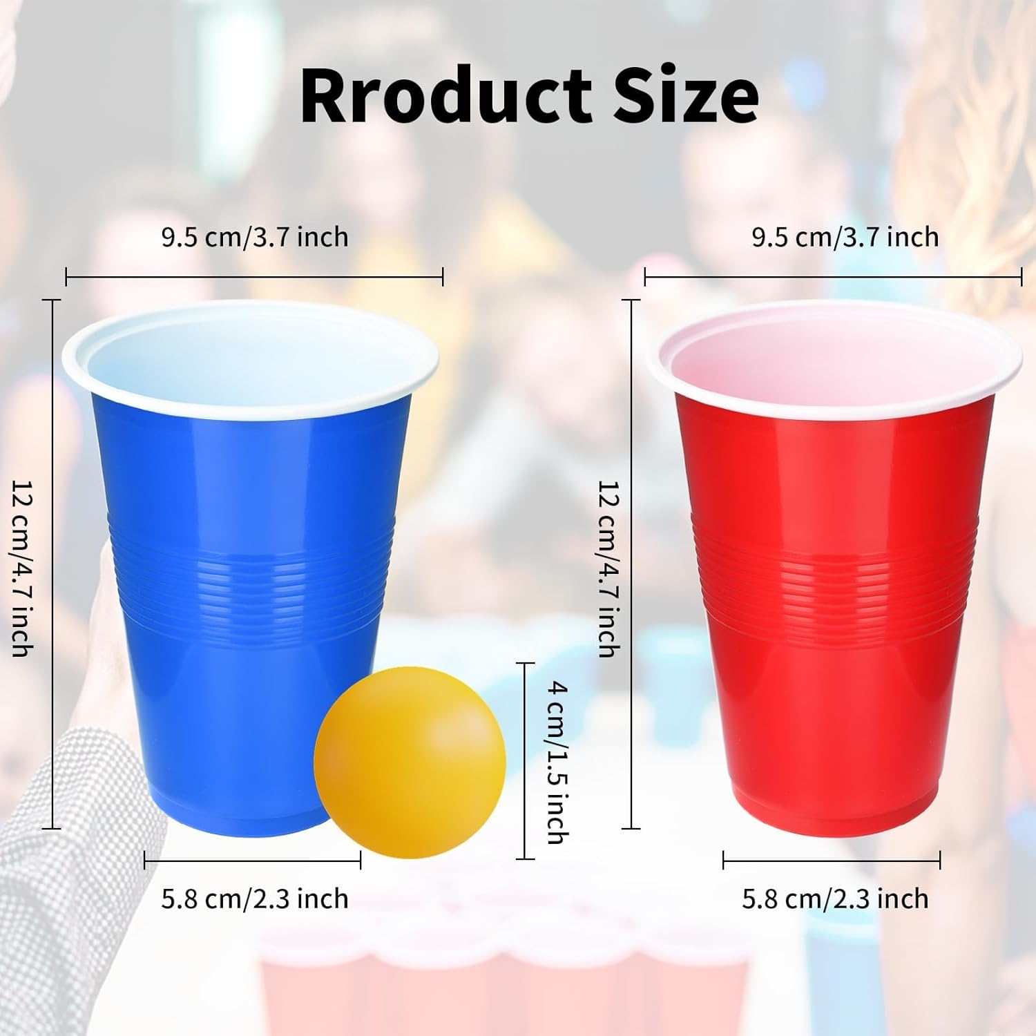 ピンポンボール付きプラスチック製パーティーカップ、卒業パーテ - Table Tennis Kit のレビューと価格