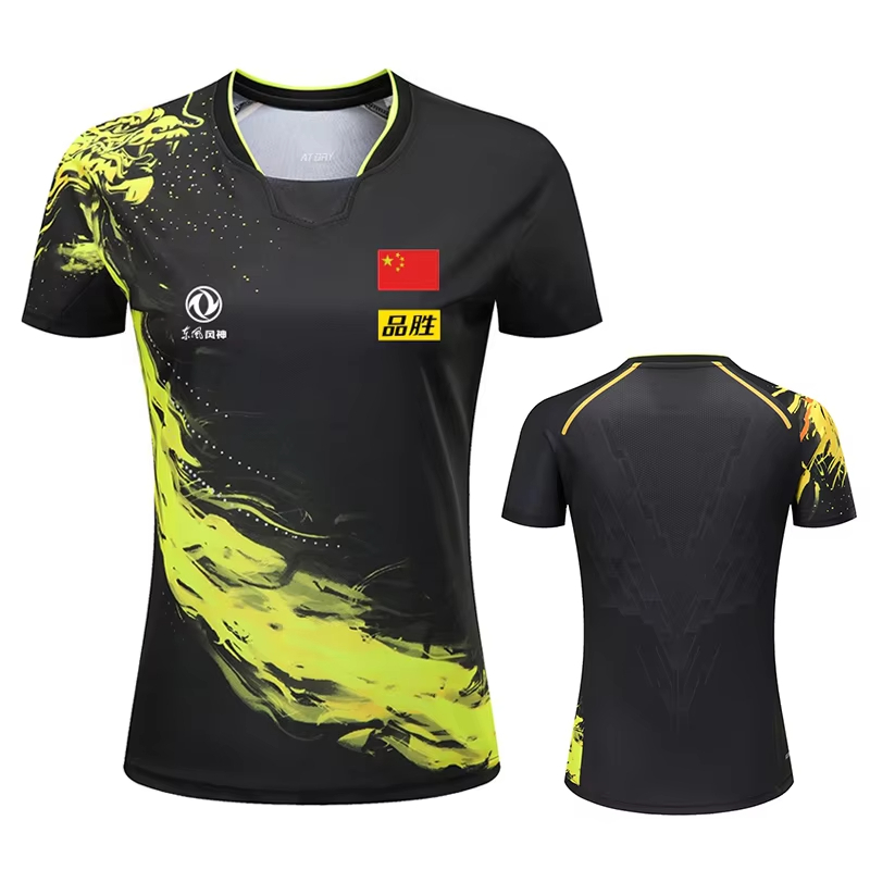 男性と女性のためのドラゴンプリント卓球Tシャツ,ファッション - Table Tennis Uniform のレビューと価格