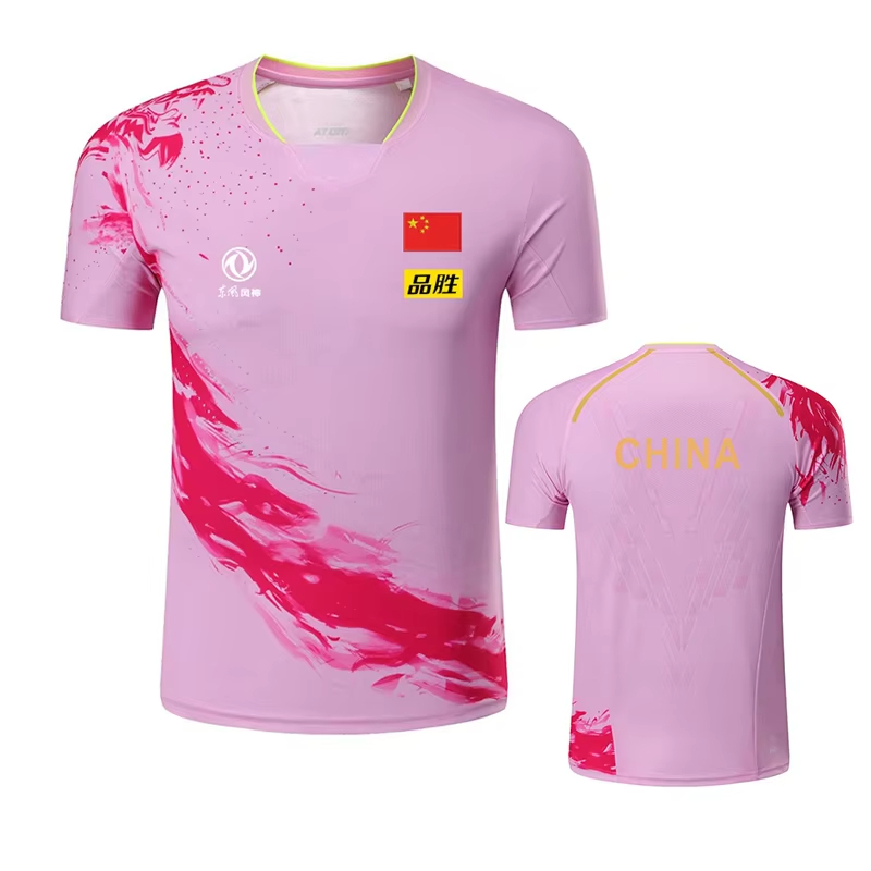 男性と女性のためのドラゴンプリント卓球Tシャツ,ファッション - Table Tennis Uniform のレビューと価格