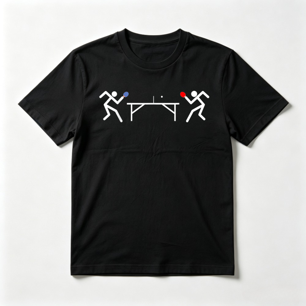 卓球愛好家向けTシャツ　面白いヴィンテージミニマリズムスタイ - Table Tennis Graphics のレビューと価格