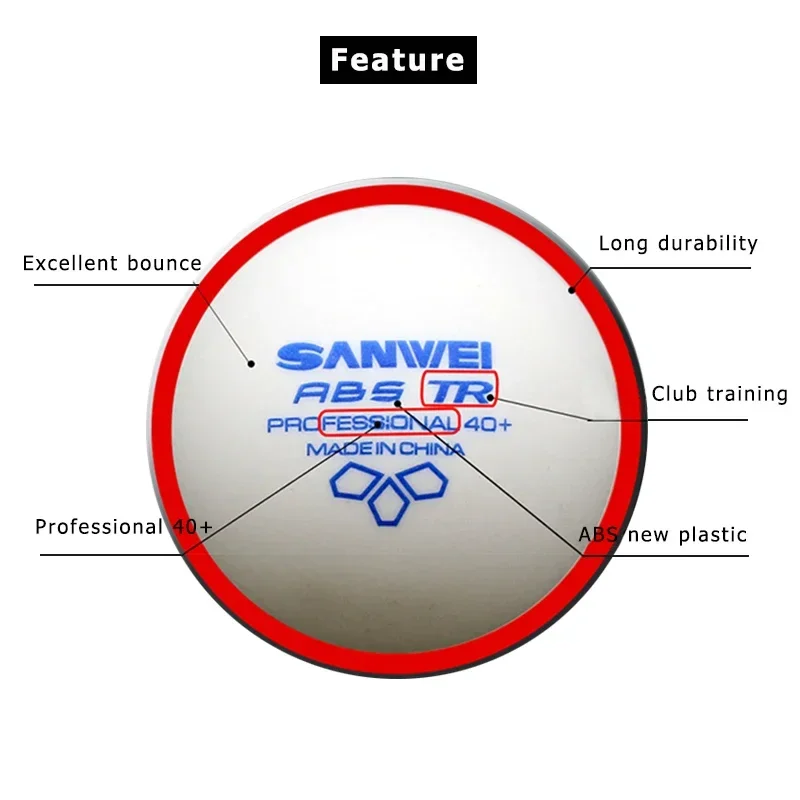 SANWEI TR 3 スターテーブルテニスボール ABS  - Table Tennis Video Game のレビューと価格