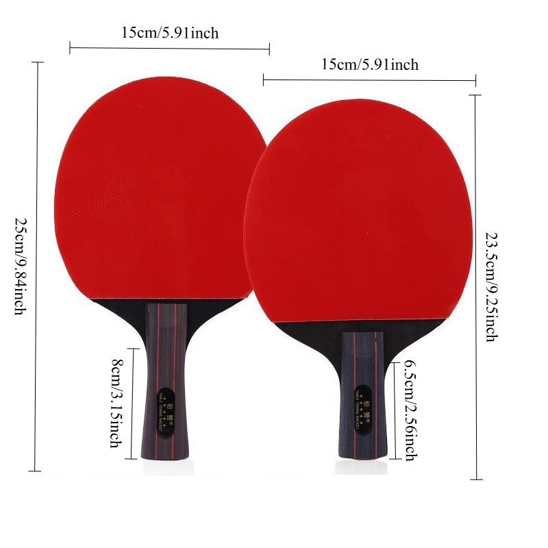 5つ星卓球ラケットセット 7層ポプラウッドブレード ダブルリ - Table Tennis Kit Bag のレビューと価格